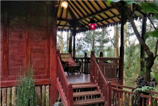 Penginapan bergaya rumah joglo di Maribaya