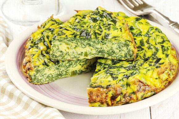 omelat bayam resep