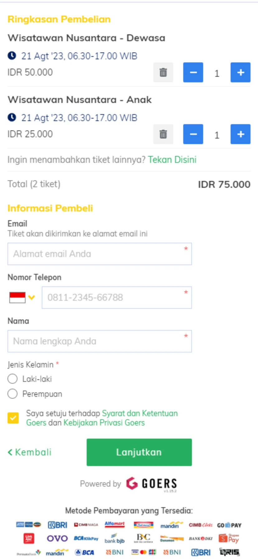 tiket candi pramvanna kaws