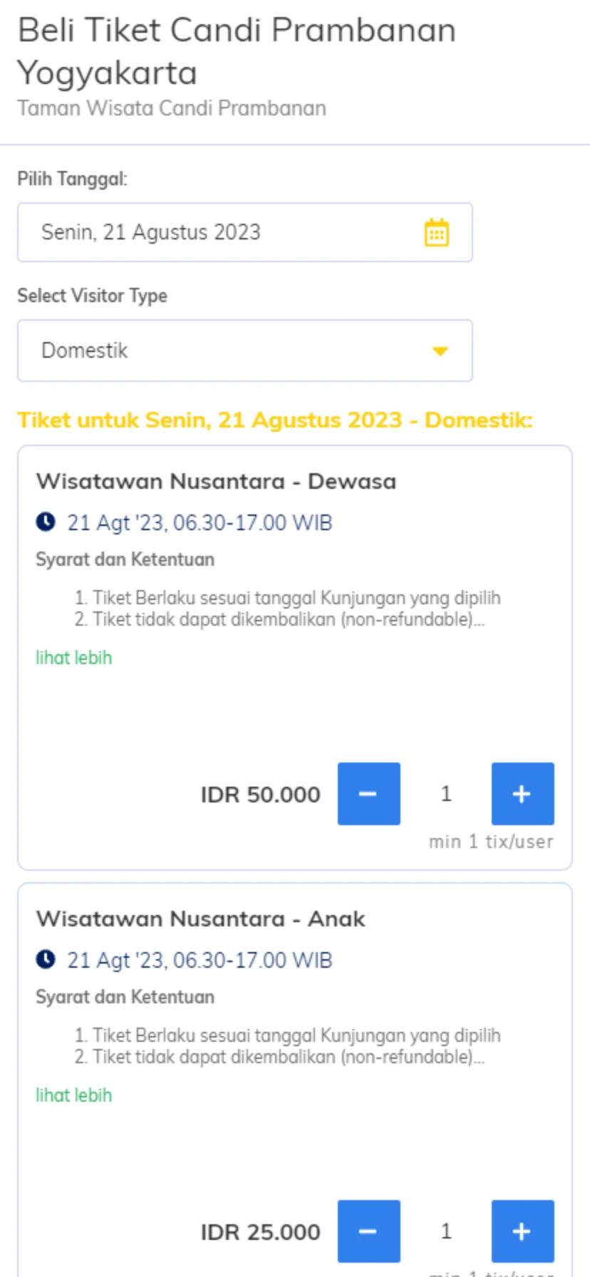 beli tiket candi prambanan kaws