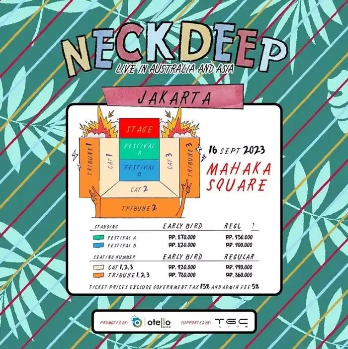 Jadwal Event September 2023 - Neck deep