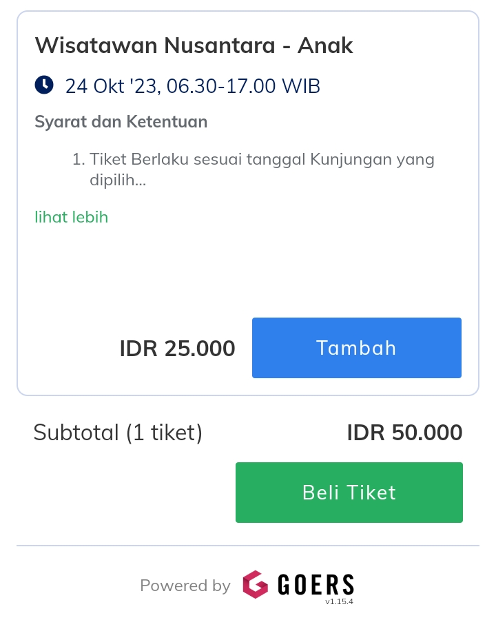 Tiket masuk candi prambanan