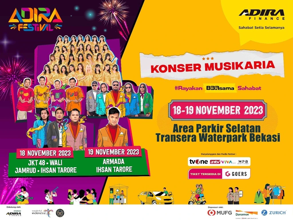 Konser musik bekasi- Konser Musikaria Adira Festival 2023 Bekasi