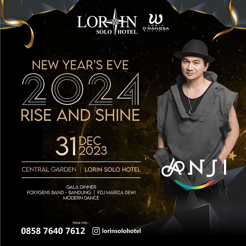 Event musik tahun baru di solo - New Year’s Eve 2024 Rise and Shine