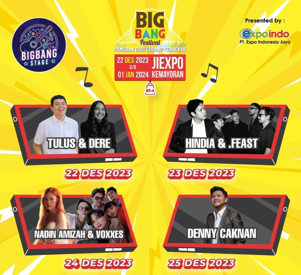 Konser Musik Tulus di Big Bang Festival Jakarta