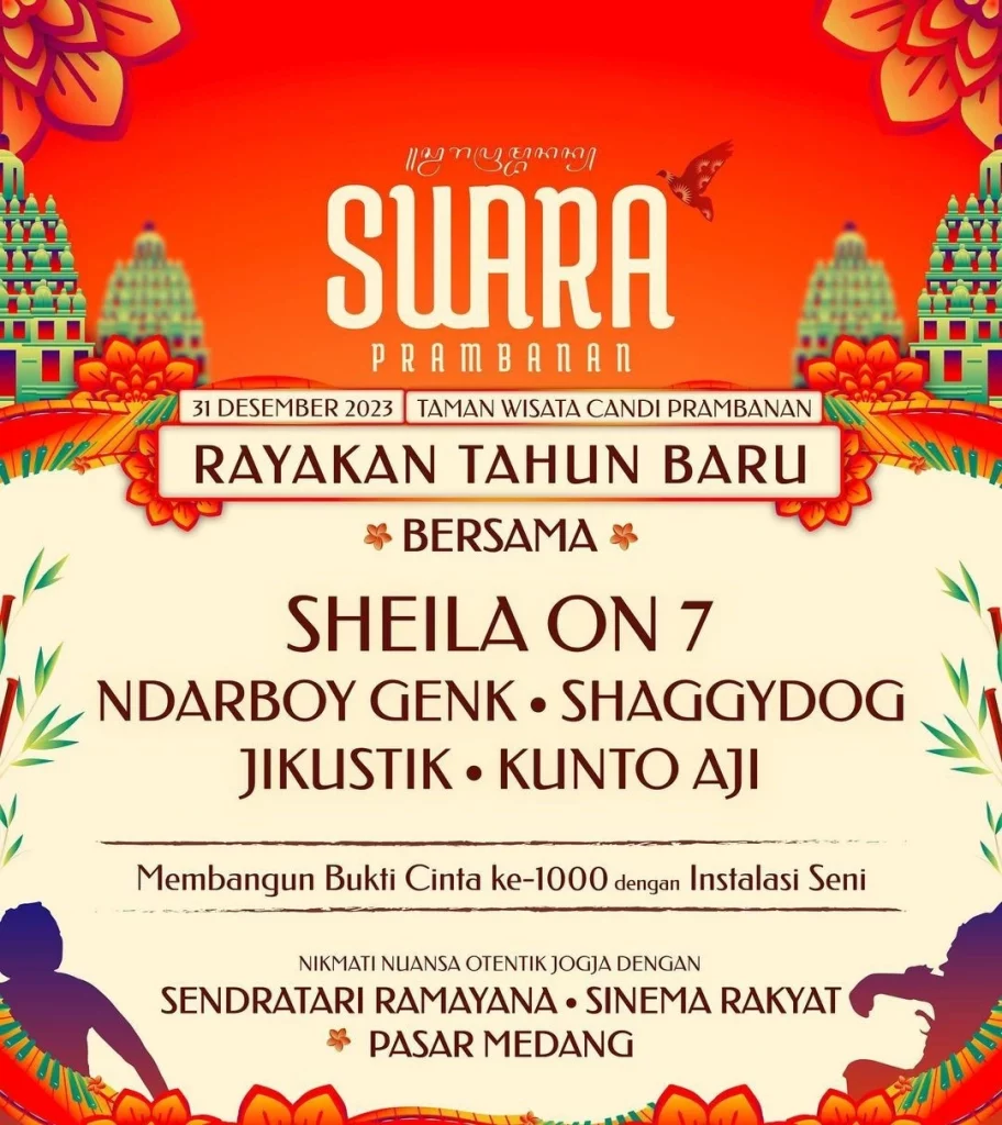 konser sheila on 7 - Konser Swara Prambanan: Rayakan Malam Tahun Baru Bersama