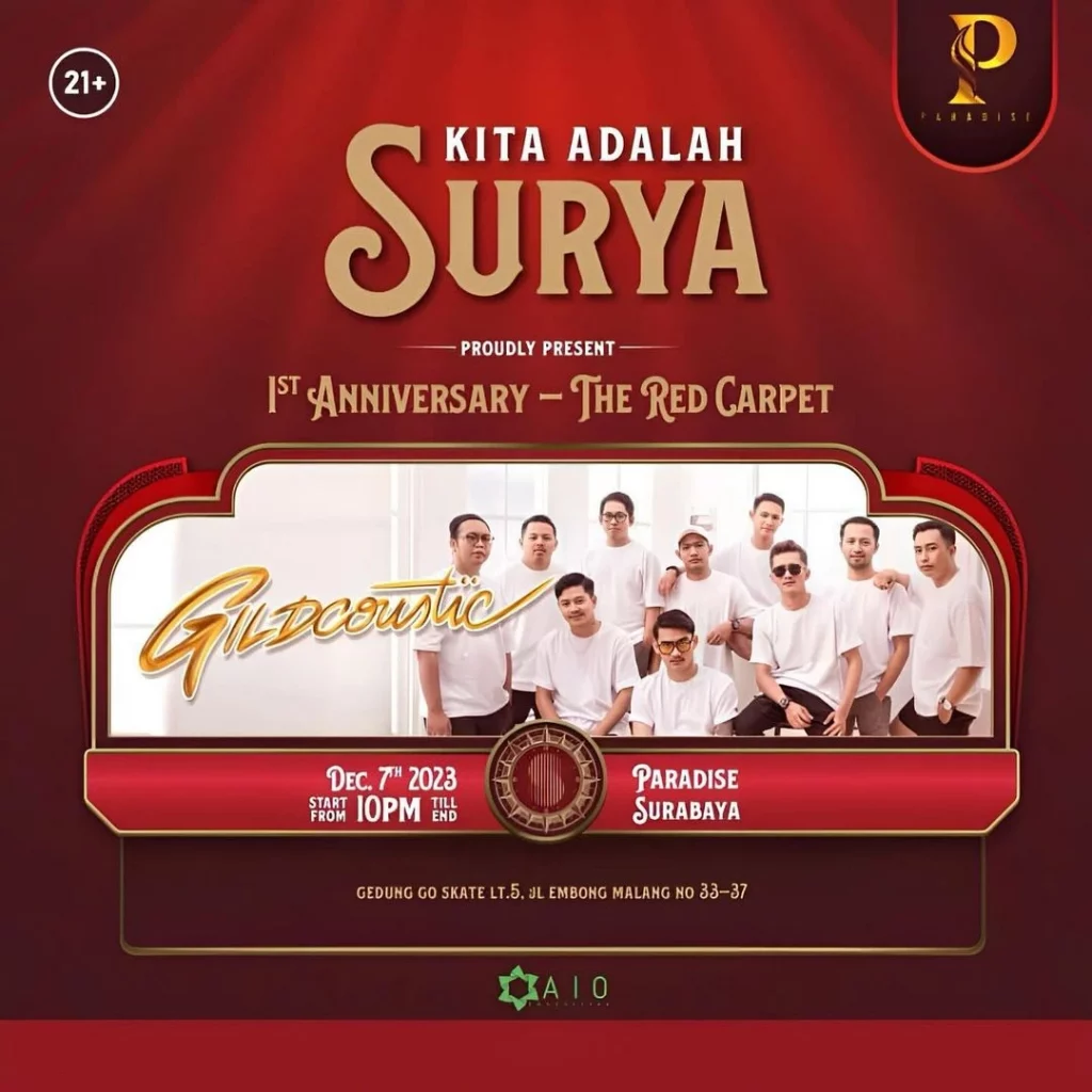 Event Musik Surabaya -PARADISE 1st Anniversary - The Red Carpet