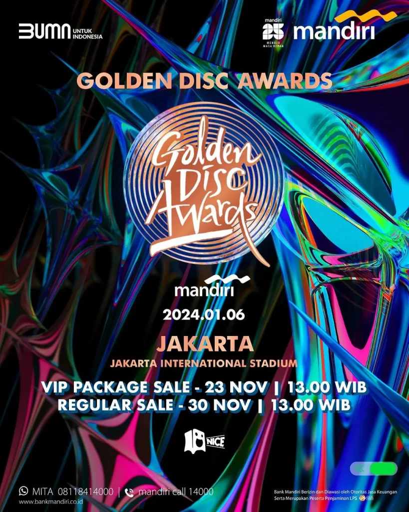 Jadwal event 38th Golden Disc Award (GDA) Jakarta