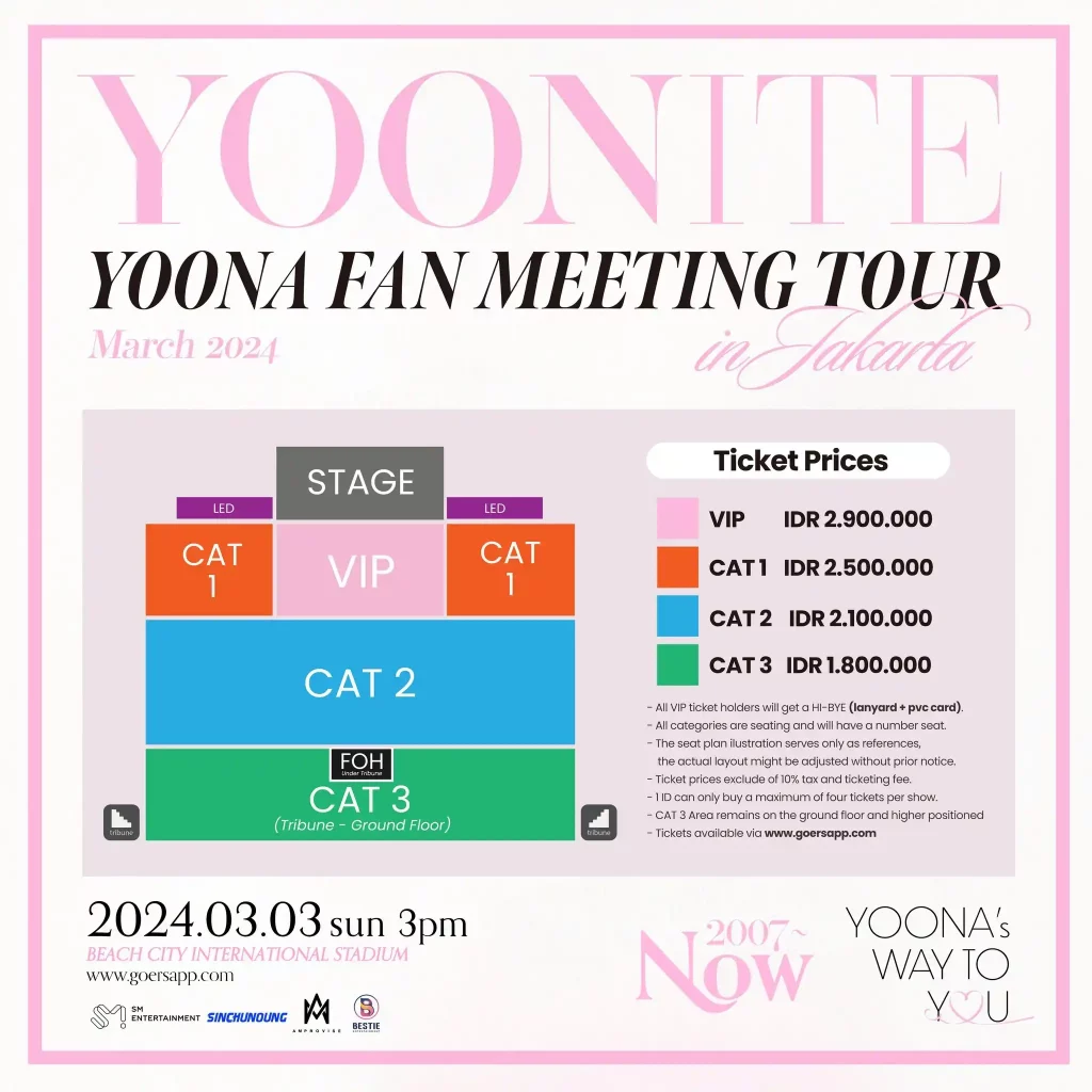Harga Tiket YOONITE: YoonA Snsd FanMeeting Tour In Jakarta