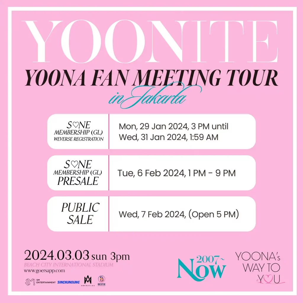 Tanggal Penjualan Tiket Fanmeeting YoonA SNSD di Jakarta
