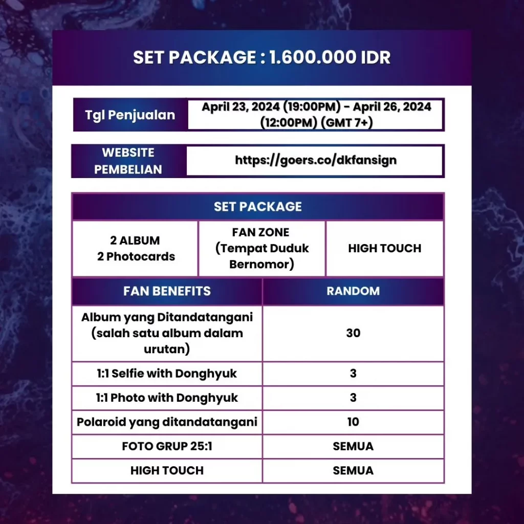 Harga Tiket Fansign DK IKON di Jakarta