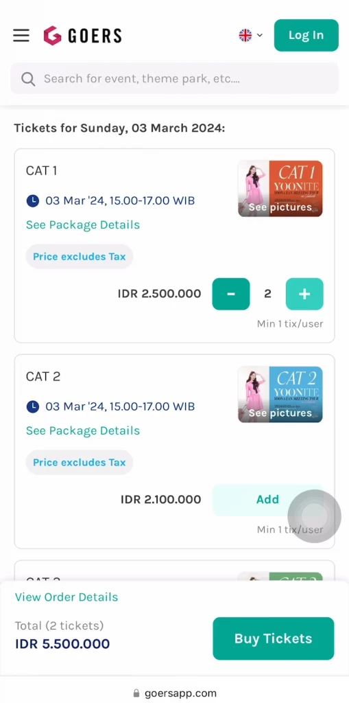 fitur seating untuk event