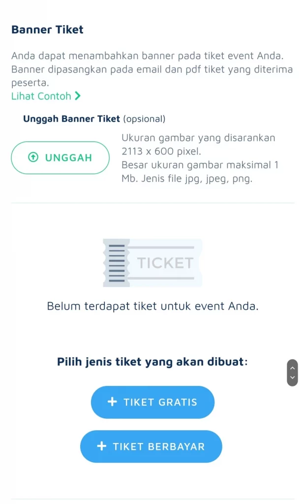 Platform tiketing event