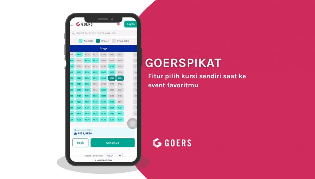 Pilih Kursi Sendiri dengan PIKAT GOERS (Pilih Kursi Cepat) Fitur seating ticketing online GOERS