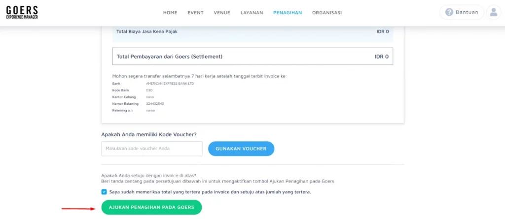 Unggah Dokumentasi dan Centang Persetujuan