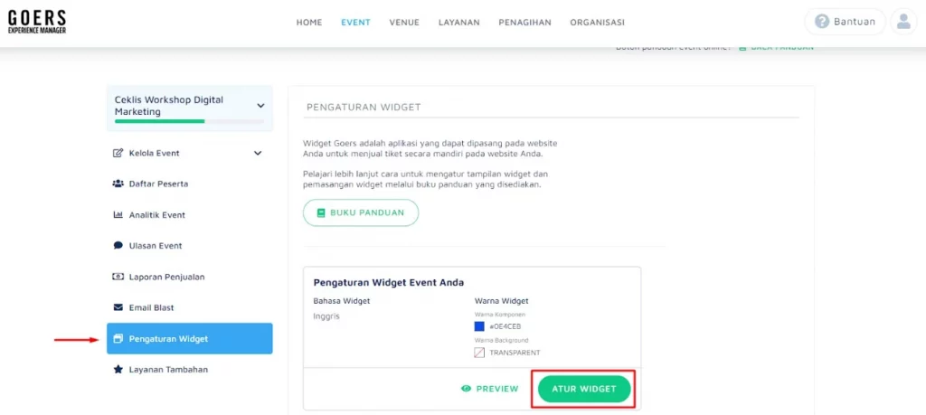 GOERS memudahkan kamu untuk Jual Tiket Event di Website Kamu Sendiri