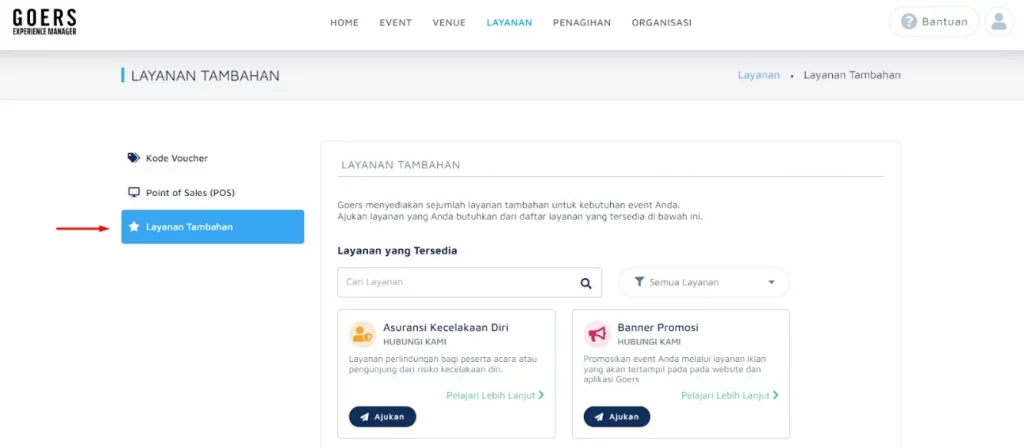 GOERS Punya beragam layanan lainnya