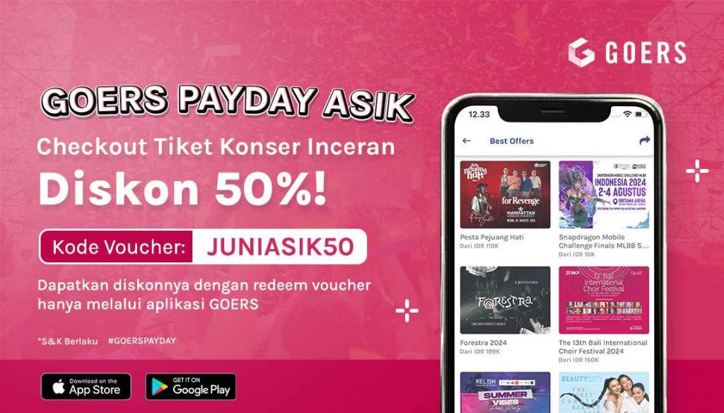 Tiket event murah GOERS PAYDAY Juli