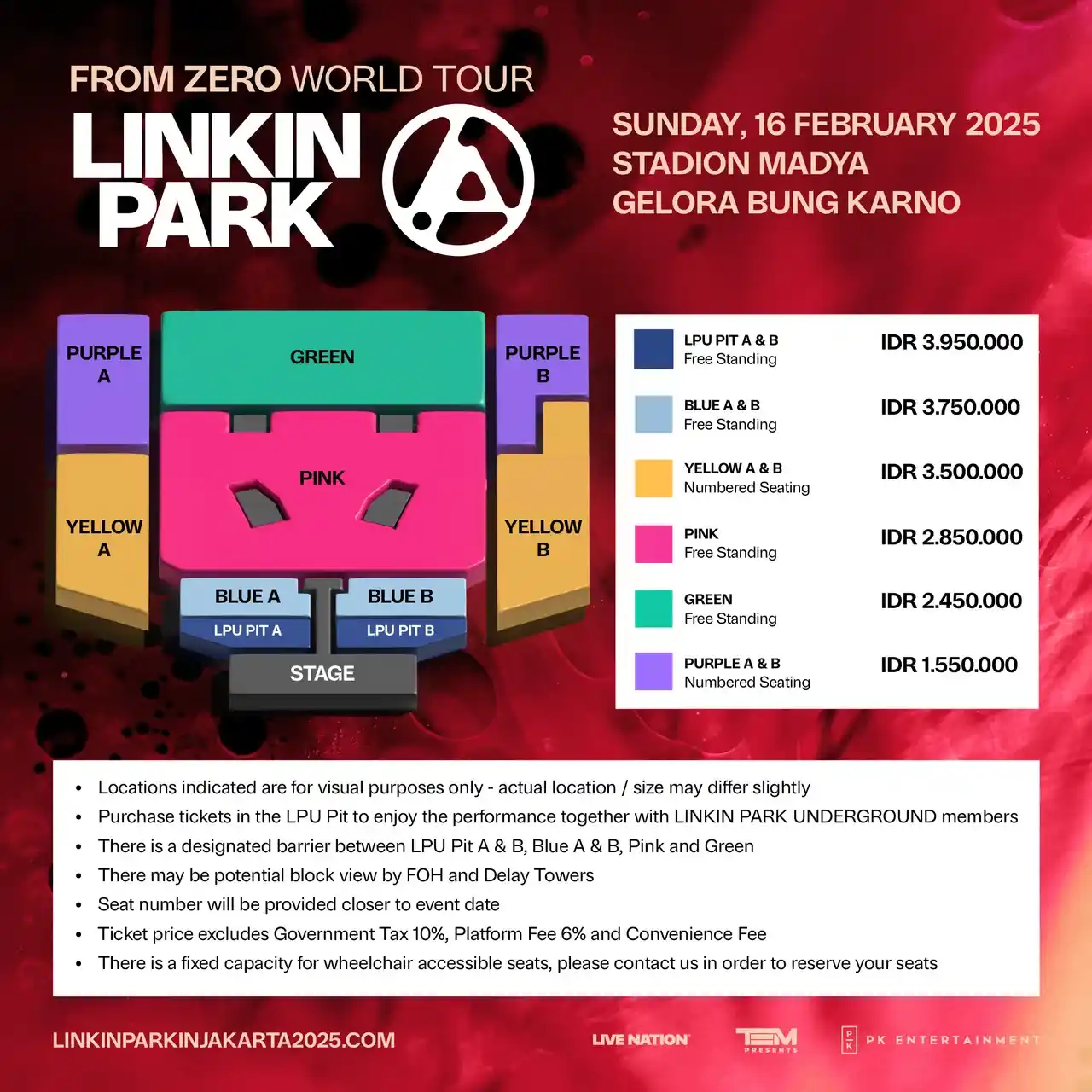Harga Tiket Konser Linkin Park 