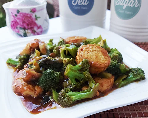 menu buka puasa simple Tumis Tofu Brokoli Hoisin