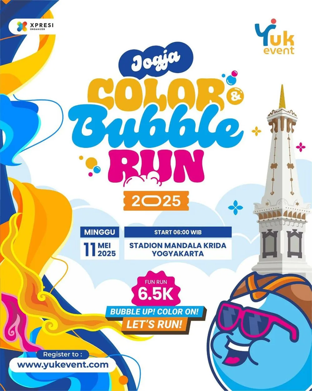 Event Olahraga 1. Jogja Color & Bubble Run 2025