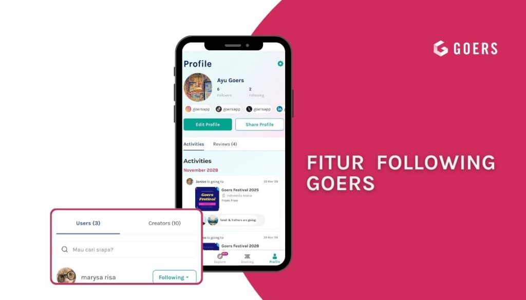 fitur following goers