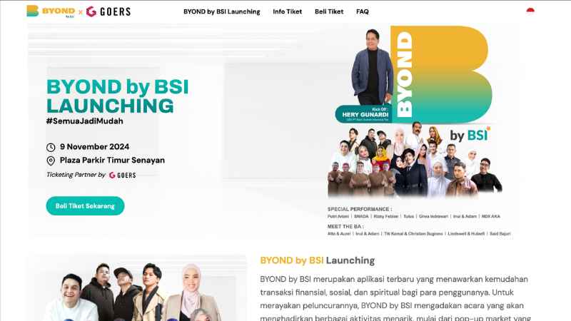 Event Landing Page Byond