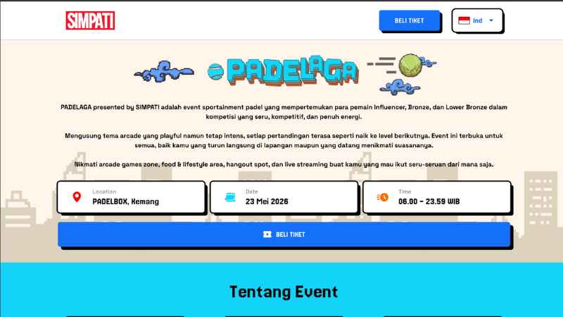 landing page event goers yes - padelaga
