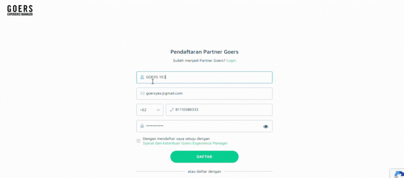 Daftar Gratis